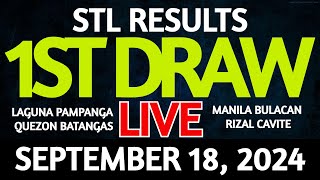 Stl Result Today 1st draw September 18 2024 STL Batangas Live [upl. by Annoj307]