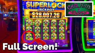 Full Screen on Cats Hats and Bats Super Lock Bonus Wheel  4am Las Vegas lasvegas slots [upl. by Lanfri699]