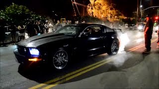 ford mustang gt  burnout and donuts [upl. by Eenhpad]