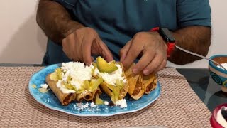 Tacos dorados de papa con chorizo [upl. by Jenesia904]