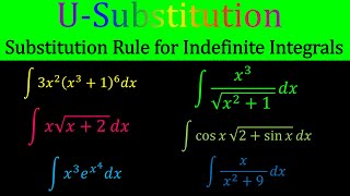 How to Integrate Using USubstitution Substitution Rule for Indefinite Integrals [upl. by Kaila507]