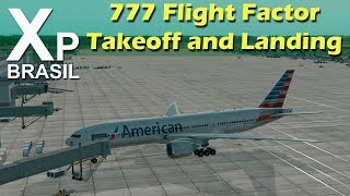 Tutorial Boeing 777 Flight Factor takeoff and landing [upl. by Rebmyk]