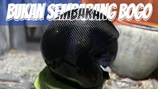 Bogo Bukan Sembarang Bogo  Skinning carbon fiber twill di media helm [upl. by Syxela]