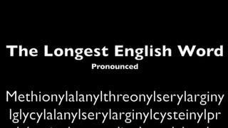 Longest English Word Pronounced [upl. by Ibrik]