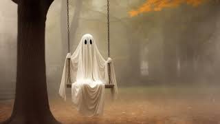 Ghost on swing animated TV wall art  Halloween screensaver [upl. by Notrem245]