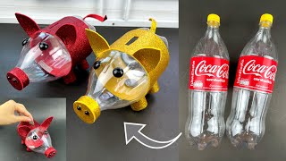 How to make Coin Bank from Plastic Bottle กระปุกออมสิน จากขวดพลาสติก [upl. by Acherman190]