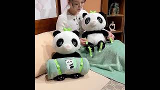 Baby Blanket Super Soft Stuffed Panda Blankets Funny Animal Cartoon Flannel Fleece Baby Blanket [upl. by Juline401]