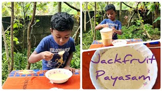 Jackfruit Payasam Recipe in Tamil  Palapalam Payasam without fire  kids cooking video [upl. by Noneek]