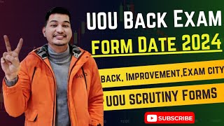 UOU SCRUTINY FORM 2024  UOU BACK IMPROVEMENT FORM DATE 2024 RahulRawat20 [upl. by Eyahs]