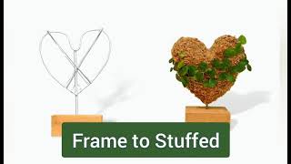 Heart Topiary Frame Stuffing Timelapse [upl. by Mcgean226]