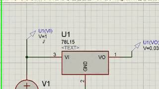 regulador de voltaje 7815 en proteus [upl. by Bing192]