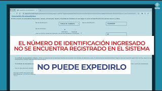 ⚠️ El número de identificación ingresado no se encuentra en el sistema ⚠️ ¿Qué debo hacer ✅ [upl. by Novej894]