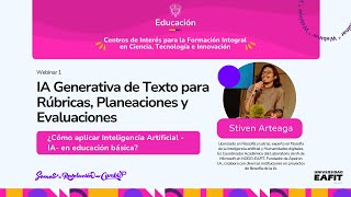 Webinar IA Generativa de Texto para Rúbricas Planeaciones y Evaluaciones [upl. by Krum]