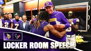 Kevin O’Connell’s Locker Room Speech After Win Over Houston Texans [upl. by Davison973]