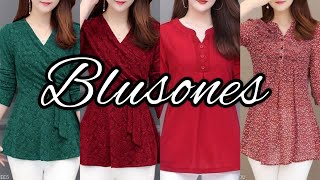 BLUSONES en MODA 202425 IDEAS de NUEVAS BLUSAS LARGAS [upl. by Elaval]