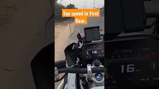 BMW 1250 gs Top speed in First Gear automobile adventuremotorcycle bmwgs1250 [upl. by Vharat]