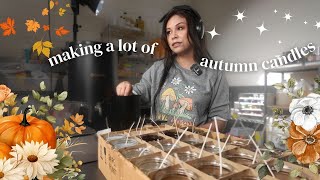 Cozy Fall CandleMaking 🍂  studio VLOG [upl. by Lederer592]