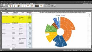 How To Create and Modify a Sunburst Diagram in Excel 2016 [upl. by Duquette671]