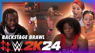 WWE 2K24 FIRST LOOK — Expanded Backstage Brawl [upl. by Trawets804]