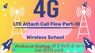 LTE Attach Call Flow Part 3  Wireless School  UE complete power ON procedure best explanation [upl. by Adirf]