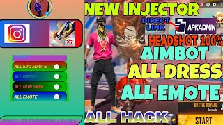 Free Fire New Vip 100 Antiban Injector Auto Headshot All Dress Emote Vip Injector Ban Bellara Blrx [upl. by Monto738]