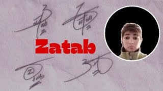 Zatab name signature style with arooj [upl. by Ytok890]