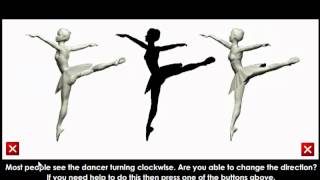 The spinning silhouette illusion aka the spinning dancer illusion [upl. by Yhpos58]