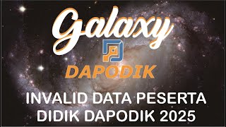 CARA MENGATASI INVALID DATA PERIODIK PESERTA DIDIK BARU BELUM DIISI DAPODIK 2025 [upl. by Fitting155]