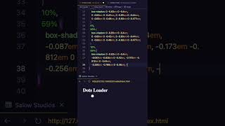 Dots Loader HTML CSS shorts [upl. by Merlin]