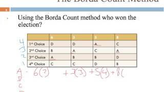 13 Borda Count Method 2nd upload [upl. by Teerprug]