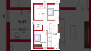 193 x 232 house planSouth facing 2 bhk193 x 232 home plan 193 x 232 house plan House design [upl. by Hook997]