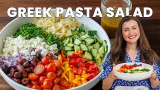 The Ultimate Fresh Greek Pasta Salad  Easy amp Delicious [upl. by Madelon]