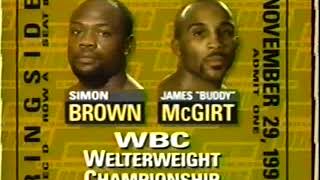 Buddy McGirt vs Simon Brown [upl. by Nho]