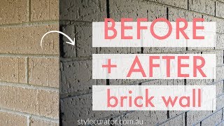 Internal brick wall before and after how to paint a brick wall [upl. by Egres711]