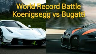 Bugatti vs Koenigsegg World Record Battle [upl. by Hoffmann490]