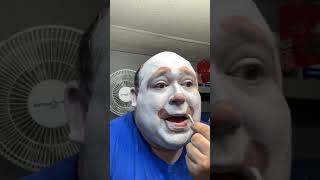 Much better demo on whiteface clown makeup [upl. by Marlea]