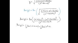 Logarithmic Differentiation 3 [upl. by Arakaj]