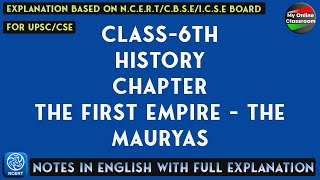 Class  6th  History  Chapter  8  The First Empire The Mauryas  Notes [upl. by Aminta945]