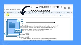 How To Add Ruler In Google Docs [upl. by Jacobson]