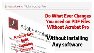 Reduce PDF size  convert PDF to any file type easily without software [upl. by Mensch]