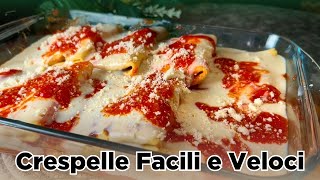 Crespelle Ripiene di Ricotta e Prosciutto al Forno Ricetta facile e veloce [upl. by Amorete]