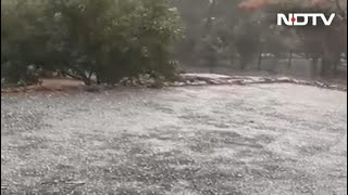 Hailstones Rain In Bengaluru While Heatwave Sweeps North Region [upl. by Drofliw]