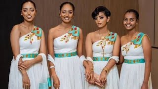 Habesha Beautiful Women Dresses  Habesha kemis  Ethiopian Traditional Dress [upl. by Saphra]