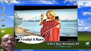 Windows Xp GTA 5 Run  GTA V Play On Windows Xp 13 Years Old  Ultra setting Smooth Gameplay [upl. by Noiramed484]