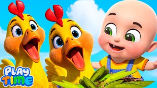 Five Little Chickens  Five Little Ducks  Animal Farm Song  Nursery Rhymes amp Kids Songs [upl. by Yeltnarb45]