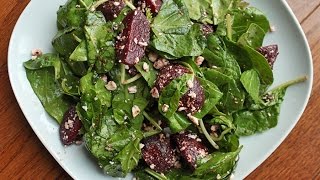 Beet and Greens Salad with Goat Cheese [upl. by Kcirded]