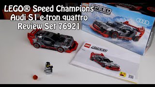 Review LEGO Audi S1 etron quattro Rennwagen Speed Champions Set 76921 [upl. by Sirroned]