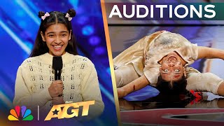 Shy Girl Arshiya FREAKS OUT The Judges  Auditions  AGT 2024 [upl. by Sylera]