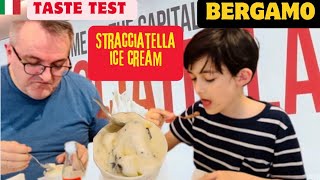 TASTE TEST STRACCIATELLA ICE CREAM FROM BERGAMO ITALY  🇩🇰 First time in Milan Italy [upl. by Marquez]