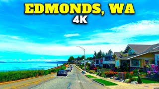 The City of EDMONDS in Washington State  PNW 4K Driving Tour [upl. by Arreic]